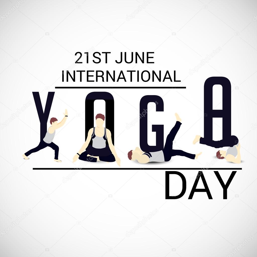 Vector illustration of international yoga day.