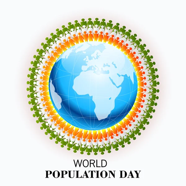 Werelddag van de bevolking — Stockvector