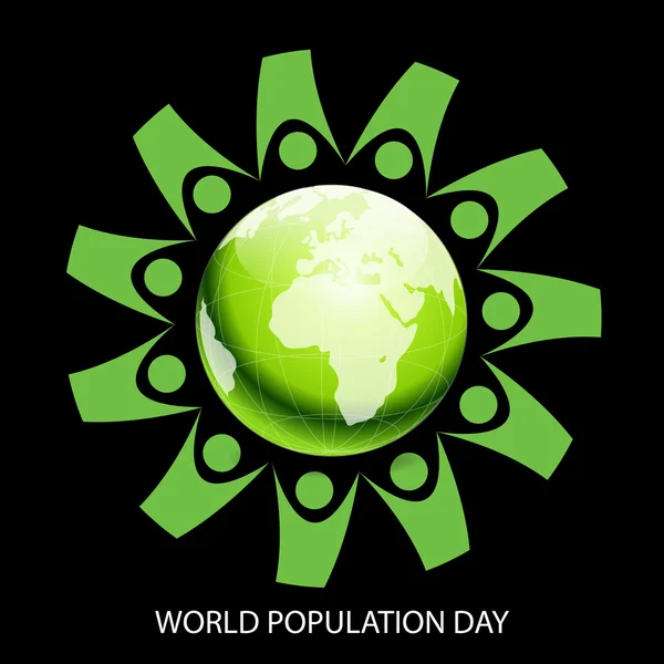 Werelddag van de bevolking — Stockvector