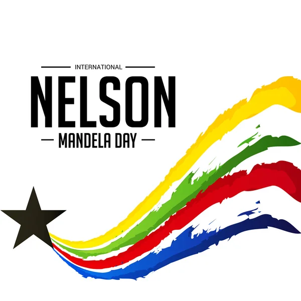 Día Internacional de Nelson Mandela . — Vector de stock