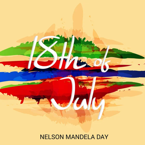 Día Internacional de Nelson Mandela . — Vector de stock