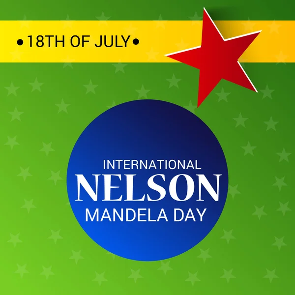 Día Internacional de Nelson Mandela . — Vector de stock