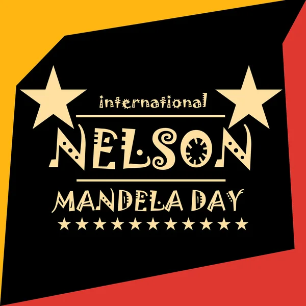 Día Internacional de Nelson Mandela . — Vector de stock