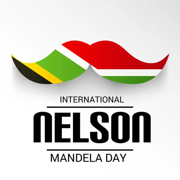 Día Internacional de Nelson Mandela . — Vector de stock