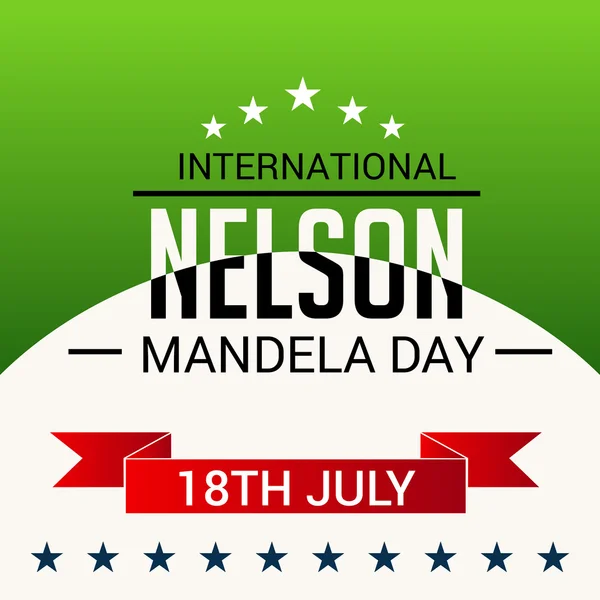 Día Internacional de Nelson Mandela . — Vector de stock