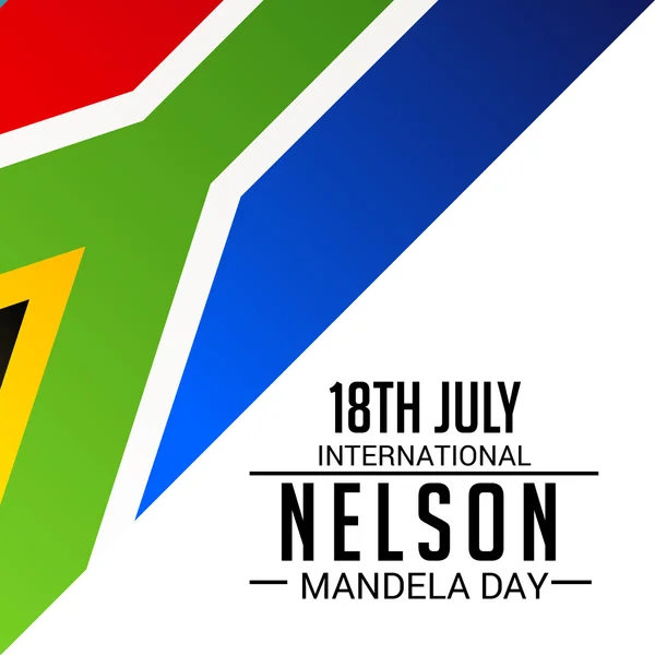 Día Internacional de Nelson Mandela . — Vector de stock