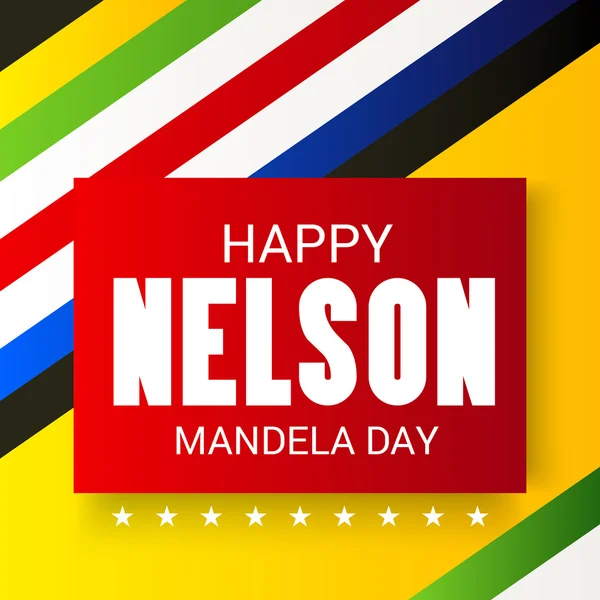 Día Internacional de Nelson Mandela . — Vector de stock