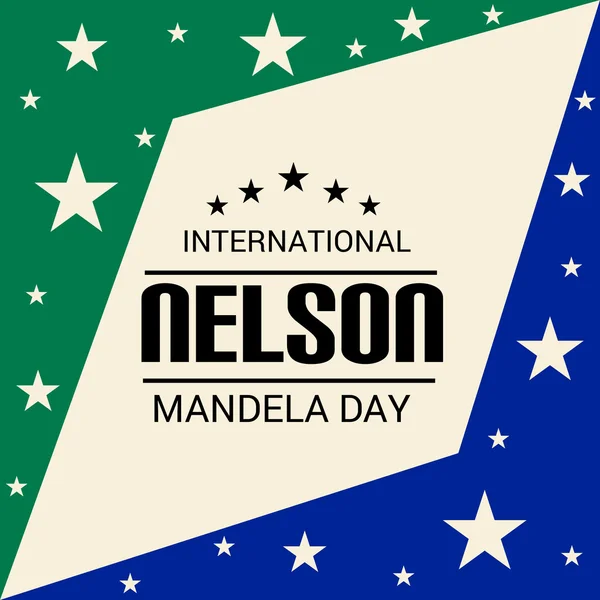 Día Internacional de Nelson Mandela . — Vector de stock