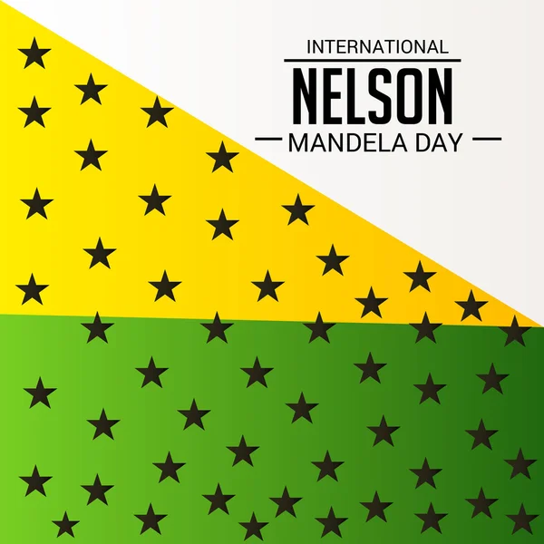 Nemzetközi Nelson Mandela-napon. — Stock Vector