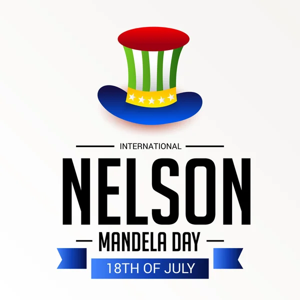 Día Internacional de Nelson Mandela . — Vector de stock