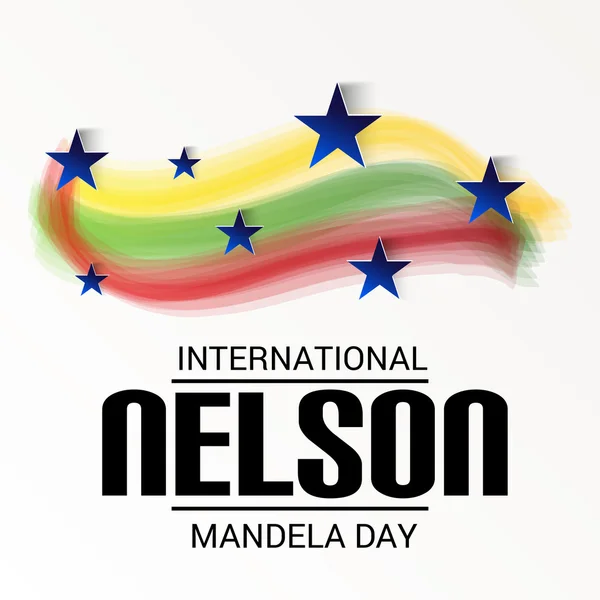 International Nelson Mandela Day. — Stock Vector