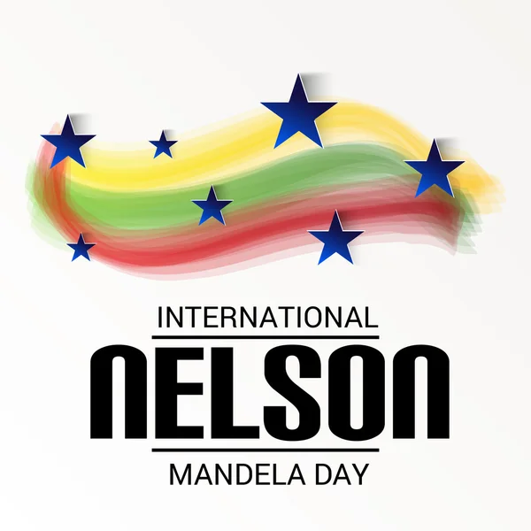 Día Internacional de Nelson Mandela . — Vector de stock