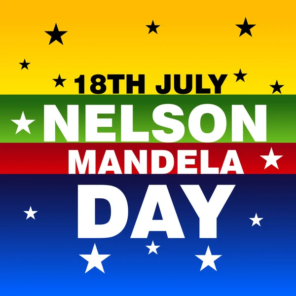 Día Internacional de Nelson Mandela . — Vector de stock