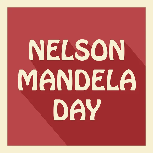 Día Internacional de Nelson Mandela . — Vector de stock