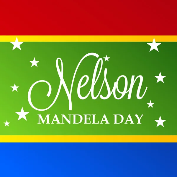 Internationaler nelson mandela tag. — Stockvektor