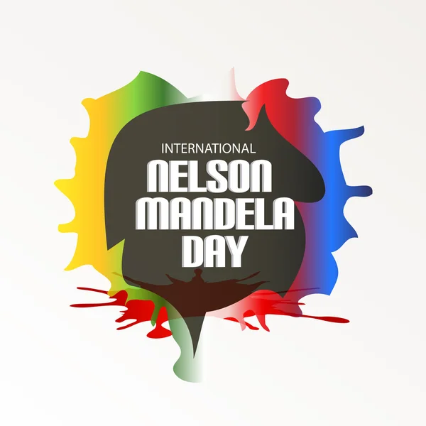 Día Internacional de Nelson Mandela . — Vector de stock