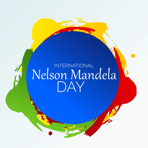 Día Internacional de Nelson Mandela — Vector de stock