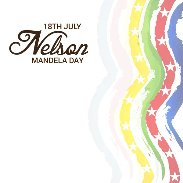 Día Internacional de Nelson Mandela — Vector de stock