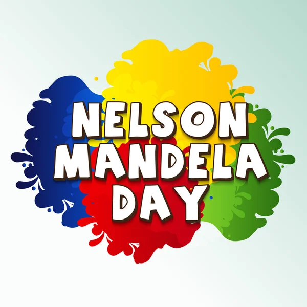 Día Internacional de Nelson Mandela . — Vector de stock