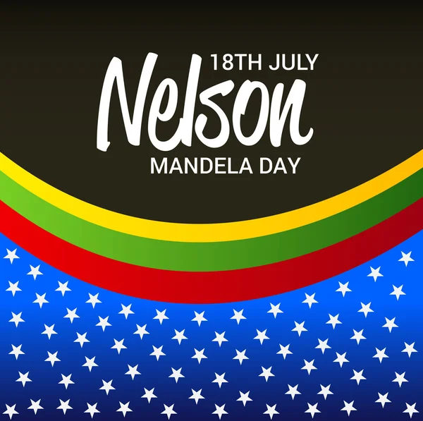 Internationaler nelson mandela tag. — Stockvektor