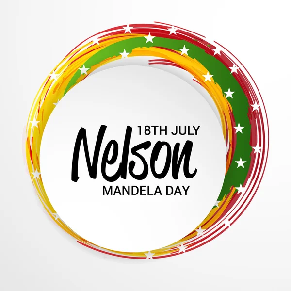 Día Internacional de Nelson Mandela . — Vector de stock