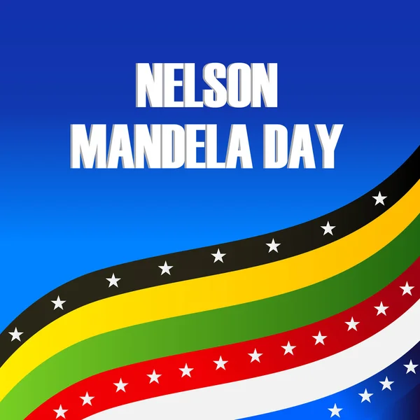 Día Internacional de Nelson Mandela . — Vector de stock