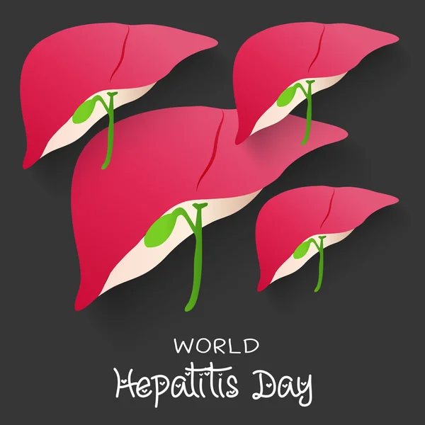 Всемирный день борьбы с гепатитом — стоковый вектор