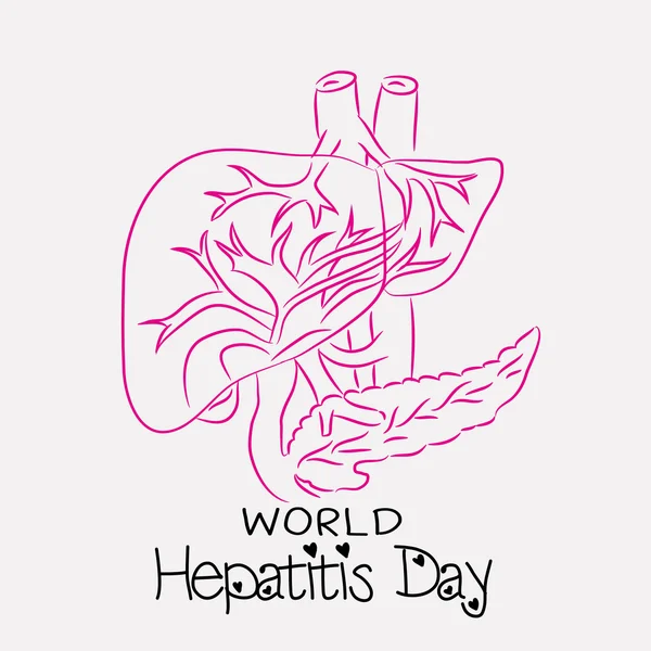 Всемирный день борьбы с гепатитом — стоковый вектор
