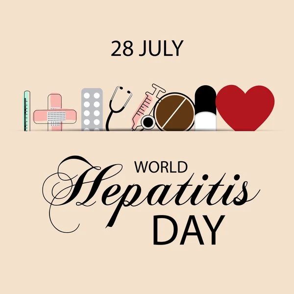 Всемирный день борьбы с гепатитом . — стоковый вектор
