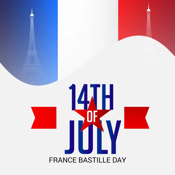 France Bastiljen dag. — Stock vektor