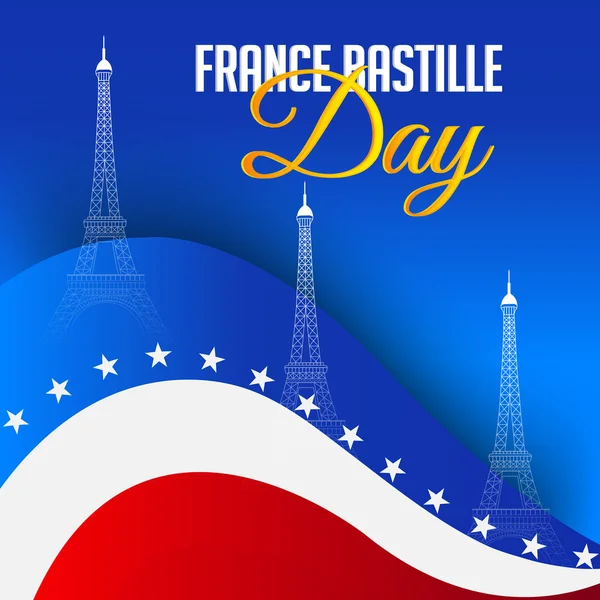 Francia Día de la Bastilla — Vector de stock