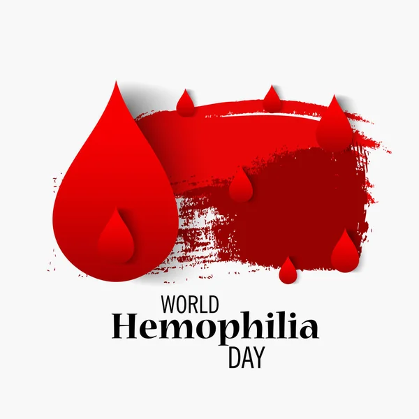 Vector Illustratie Van Een Achtergrond Voor Wereld Hemofilie Dag — Stockvector