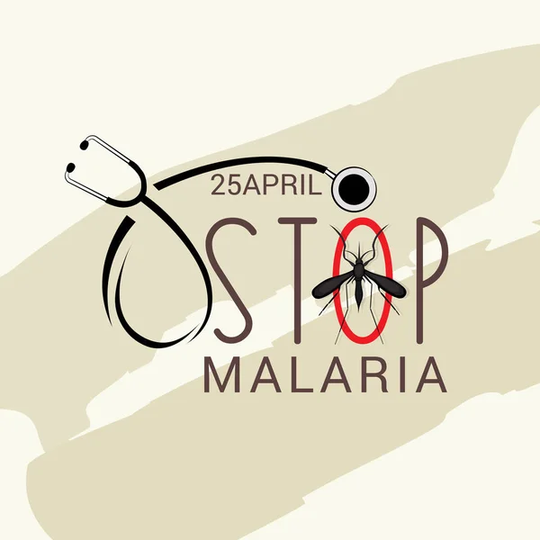 Vector Illustration Background World Malaria Day — Stock Vector