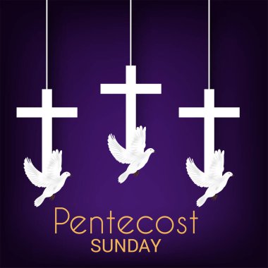 Pentekost Kutsal Ruh güvercini için bir arka planın temsilcisi..