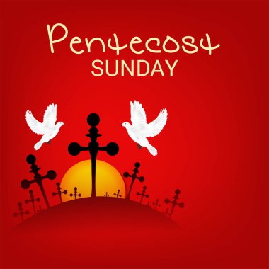 Pentekost Kutsal Ruh güvercini için bir arka planın temsilcisi..