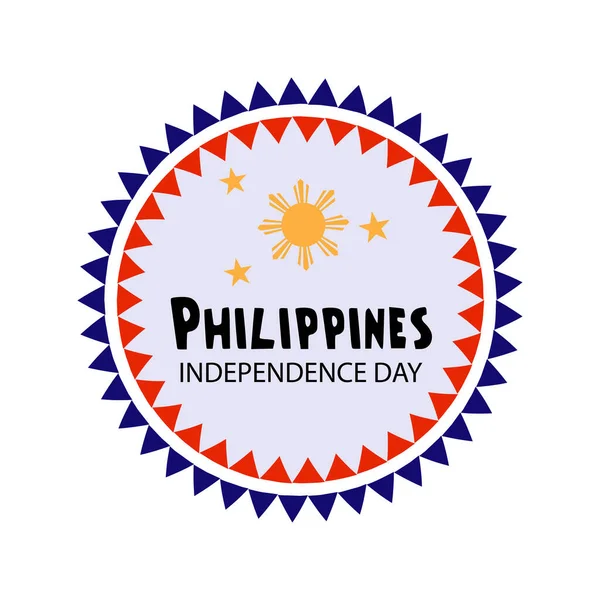 Ilustração Vetorial Fundo Para Dia Independência Das Filipinas — Vetor de Stock