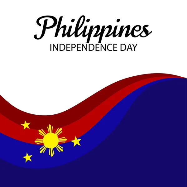 Ilustração Vetorial Fundo Para Dia Independência Das Filipinas — Vetor de Stock