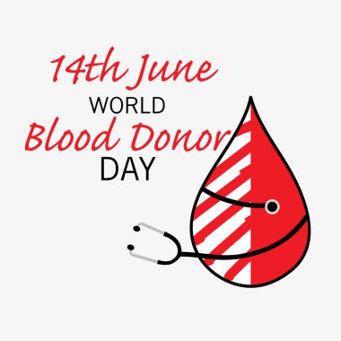 Dünya Kan Bağışı Günü için Bir Arkaplan Vektör illüstrasyonu.