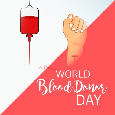 Dünya Kan Bağışı Günü için Bir Arkaplan Vektör illüstrasyonu.