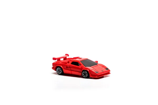 Kinder Surprise Toy Car Lies White Background Stock Image