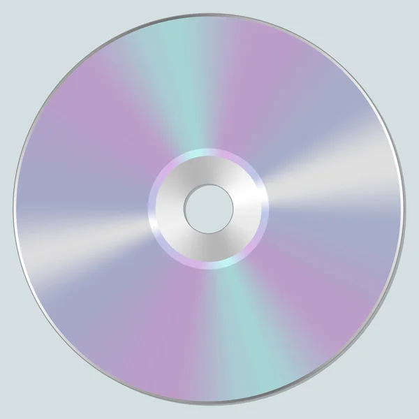 Ilustração vetorial de CD ou DVD em branco isolado. Estilo realista . — Vetor de Stock