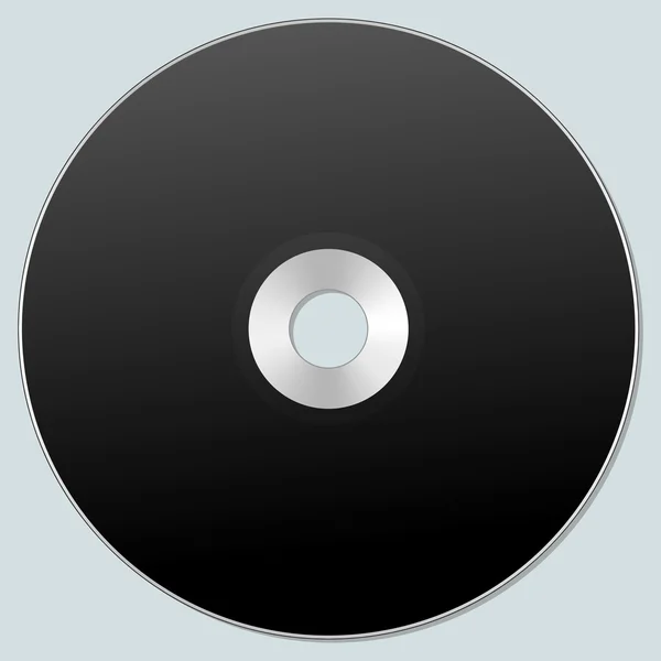 Ilustración vectorial de CD o DVD de disco compacto en blanco aislado. Estilo realista . — Archivo Imágenes Vectoriales