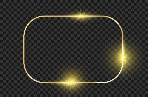 Marco dorado oval. Oro mágico navidad brillante frontera. Frontera de brillo realista vectorial — Archivo Imágenes Vectoriales