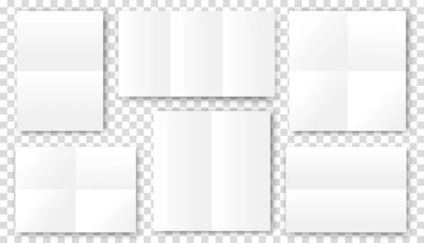 Tomma vikta pappersark. Öppen bok broschyr broschyr broschyr broschyr mall med skugga — Stock vektor