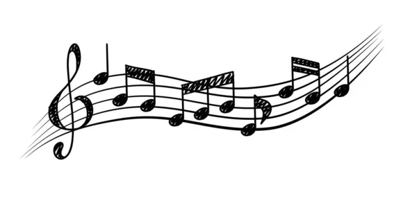 Müzik notaları. Personel üç katlı anahtar notaları. Müzikal ritim kavramı
