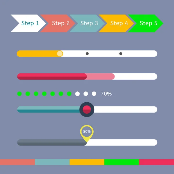 Juego de barras de progreso — Archivo Imágenes Vectoriales