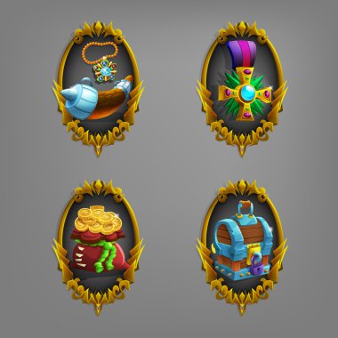 Oyunlar için dekorasyon simgeler. 