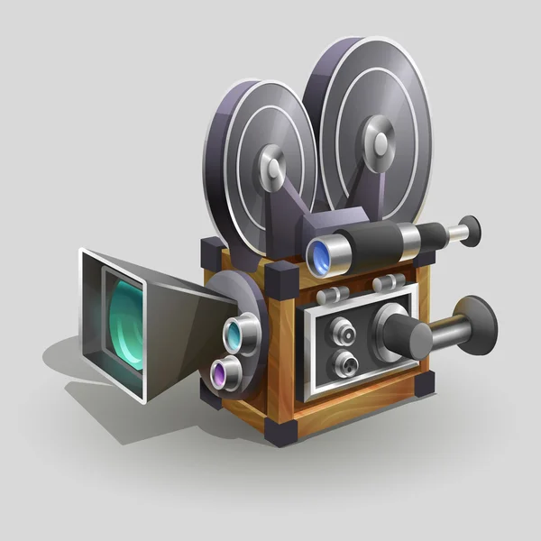 Vintage cámara de cine — Vector de stock