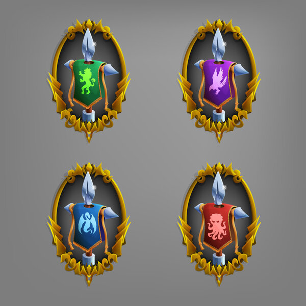 Decoration icons for games. 
