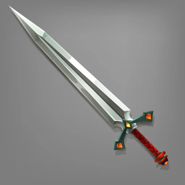 Cartoon game sword. — Stock Vector